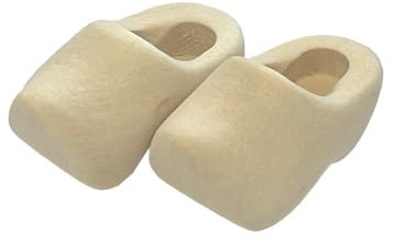 ZauberDeko Wichtel Zubehör Miniatur Holzschuhe Clogs Basteln Puppenhaus 1,5 x 3 cm