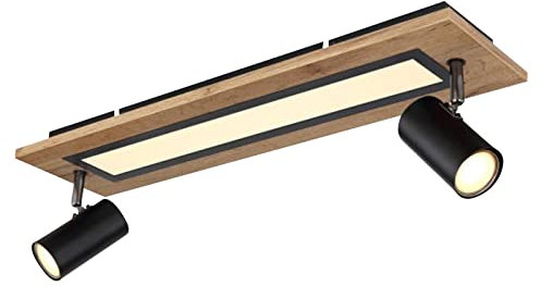 bmf-versand® Deckenleuchte für Wohnzimmer - Deckenlampe 2-flammig mit LED-Panel und Memory Funktion - Deckenstrahler für Schlafzimmer und Esszimmer