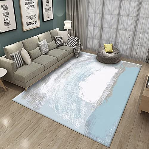 RUGMRZ Teppichboden Auslegware Teppich Bad Weicher grau-Blauer Schlafzimmer Teppich, schmutz abweisend, verschleiß fest und rutsch fest Vorzimmer 50X80CM