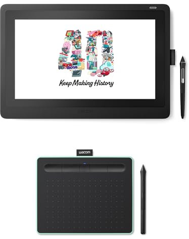 Wacom Cintiq 16 Pen Display + FREE Wacom Intuos Small BT Pen Tablet, Pistachio: 40 Years Anniversary Bundle