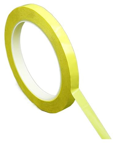 50 Rollen, 6 mm, 10 mm Breite, 66 Meter Länge, Folie, gelbes Mylar-Klebeband, selbstklebende Isolierung for Transformatormotoren (Size : Width 10mm 50pcs)