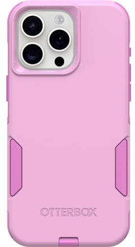 OtterBox Schutzhülle für iPhone 15 Pro Max (nur) Commuter Series – Run Wildlower (Pink), schlank und robust, taschenfreundlich, mit Portschutz