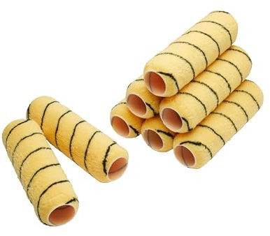 ProDec 8 pc Emulsion Value Box 8X 9 inch Medium Pile Woven Trade Professional Paint Rollers for A Smooth Finish Painting with Emulsion & Masonry Paints on Interior & Exterior Walls & Ceilings