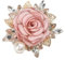 Élégante broche en forme de rose pour femme et homme, fête de mariage, accessoire de boutonnière, idée cadeau pour la Saint-Valentin, Métal, Zircon cubique