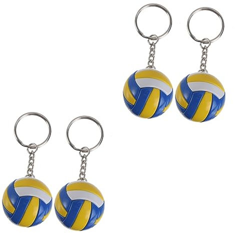 ifundom 4 Stück Volleyball-schlüsselanhänger Autoteile Schlüsselanhänger Baseball-schlüsselanhänger Basketball-stress Volleyball-ornamente Student Lanyard Kunststoffauskleidung Taschen