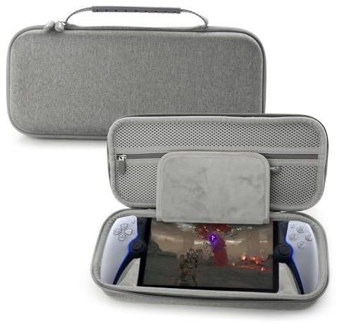 Hesupy Storage Bag Case for PlayStation Portal, Protective Cover Shell for PS Portal Gaming Console, EVA Portable Carry Bag Travel Organizer