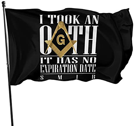Fahne Freimaurer-Shriner-Freimaurer-Kompass, Quadratische, Wiederverwendbare Flagge Premium Flagge Doppelt Genäht Piratenflagge Für Drinnen Außenbereich Party 90X150Cm