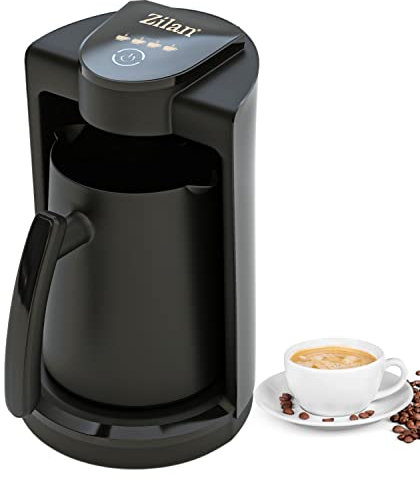 Zilan Single Coffee Maker | Filterkaffeemaschine klein | Kleine Kaffeemaschine | Single Coffee Machine | Touch Control Schalter | Edelstahl | 1-4 Tassen