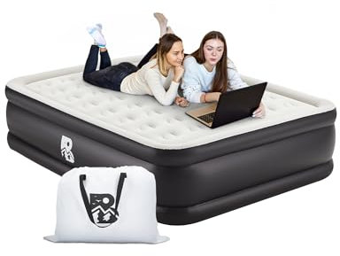 BUPPLEE Colchón de aire con bomba integrada, colchón inflable doble mejorado