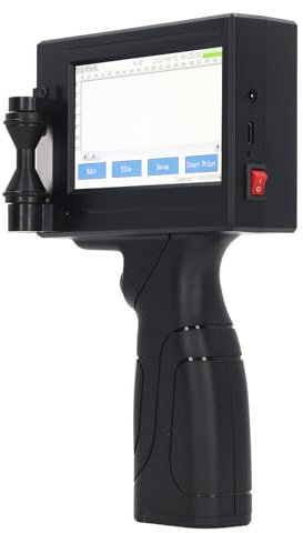 FTVOGUE Handheld-Tintenstrahldruckerpistole, Tragbar, Intelligent, mit LED-Touchscreen, 12,7 Mm, AC110, 240 V, Chinesisch und Englisch, Zweisprachig, für Datum, Anzahl, Chargennummer