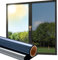 dktie One Way Window Film Privacy No Glue, Reflective Window Tint Film, Sun Blocker UV Window Film Heat Control, Anti Glare Mirror Film Static Cling Covering for Home (Blue Silver, 90 x 200 CM)