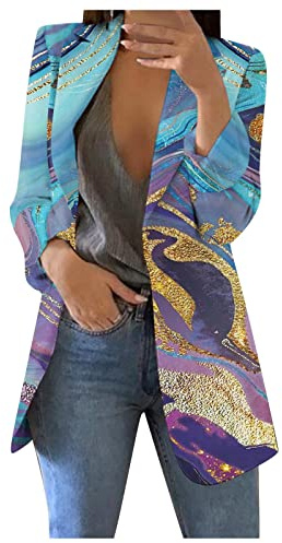 SCBFDI Coat Damen Oversize Festliche Coktail Mantel Langen Ärmeln Businesse | Woman Gestreiftes mit Reverskragen Slim Wanderbekleidung Festival Outfit