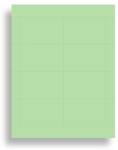 Einfarbige grüne Namensschild-Einsätze, 2,25 x 3,5–8 pro Seite, farbiger Standard-bedruckbarer Namensschild, Karton für Tintenstrahl- und Laserdrucker, 25 Blatt/200 bedruckbare Namenskarten