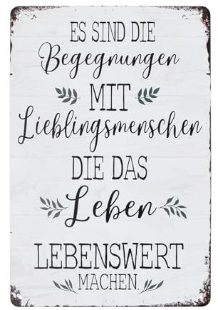 Chstarina Metallschild Sprüche Schilder Retro, 20x30cm Blechschild Freundschaft, Metallschild Freunde,Zimmer Deko Vintage Schilder, Personalisierte Geschenke Schilder für Freunde,Schilder mit Sprüchen