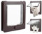 PETLESO Grande gattaiola per porte in legno, porta per gatti con chiusura a 4 vie, facilità di installazione, per porte in legno/porte in PVC/porte interne, marrone