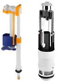 Sanindusa Pack Mecanismo de Doble Descarga, Boya de Alimentación, Pulsador, Unisan Urby – Kit Completo, Fácil Instalación
