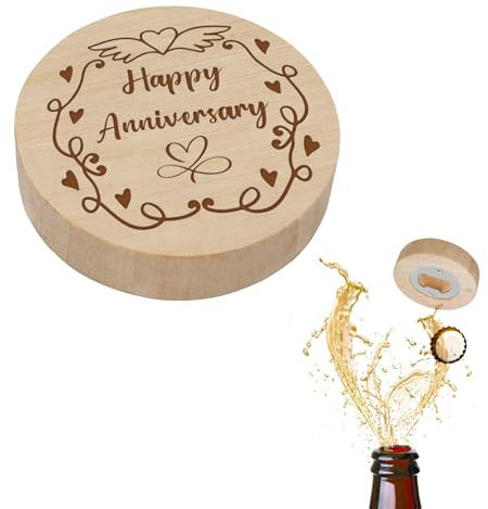 Happy Anniversary Bottle Opener,Anniversary for Him Gifts,Couples Gifts for Him And Her,Anniversary for Her Gifts,Anniversary for Couple Gifts,Anniversary Wedding Gifts,Golden Anniversary Wedding Gift