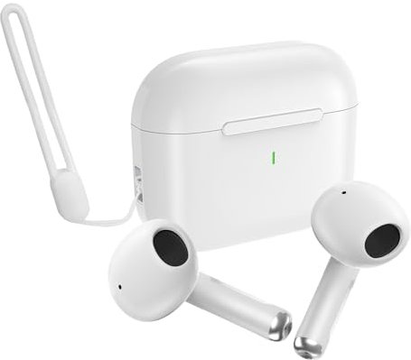 Cuffie Bluetooth, Auricolari Wireless Bluetooth 5.3, HiFi Stereo, IPX7 Impermeabile, Batteria da 50 ore,Dotato di 4 microfoni di cancellazione del rumore ENC, Compatibile con l'assistente vocale Siri