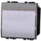 IXTRIMA Pulsante Targa Portanome 2P 2M Campanello Colore GRIGIO Compatibile Con Bticino Living International/LIGHT