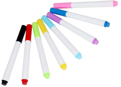 TEMPNAP Whiteboard Marker Satz 8 Farben Trocken Abwischbar Wasserbasiert Leuchtend Whiteboard Stifte Für Unterricht Kinder Zeichnen Tragbar