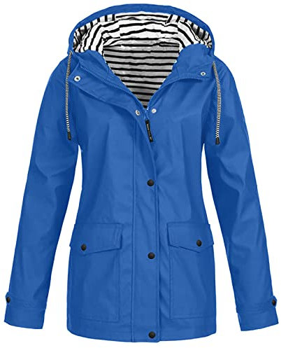HAOLEI Regenjacke Damen Wasserdicht Outdoorjacke Atmungsaktiv Angebote Des Tages Heute Übergangsjacke Leichte Jacke mit Kapuze Windbreaker zum Wandern Reisen Treking Fahrrad Sportjacke Funktionsjacke