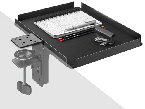 Putilsen Mount Klemmbarer Schreibtisch-Organizer | Passt an Tische bis 60mm | 15kg Tragkraft | Universell für Home-Office & Werkstatt| Schwarz (30,4x22,7cm)