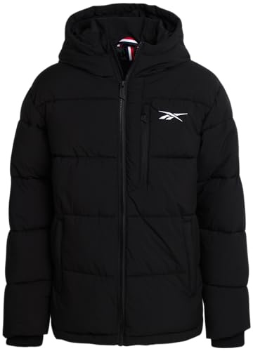 Reebok Jungen B Stretch Puffer Jkt Oberbekleidungsjacken | Gestepptes Stretch-Tech-Design, flexibler Stoff bewegt sich leicht beim Sport, speichert Wärme ohne aufzutragen