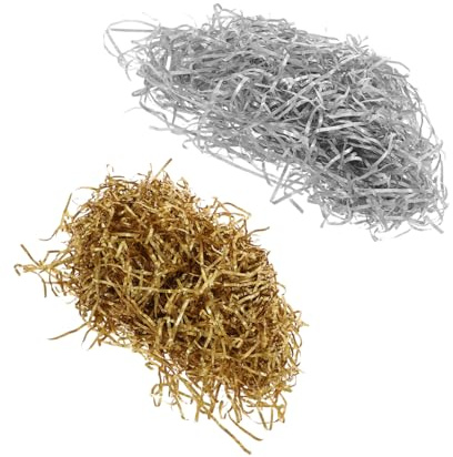 LRXIYODE Papierschnitzel Füllmaterial Deko Geschenkkorb Seidenpapier Tütenfüllmaterial Gekräuseltes Gras Konfetti Verpackung Geschreddertes Papier Gekräuseltes Füllmaterial