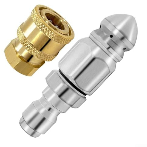 Kit di ugelli a getto per fogna, connessione rapida da 1/4, 5000 PSI ad alta pressione per sbloccare il tubo di pulizia dello scarico