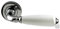 Oxford White China Door Handles on Chrome Rose - from e-hardware