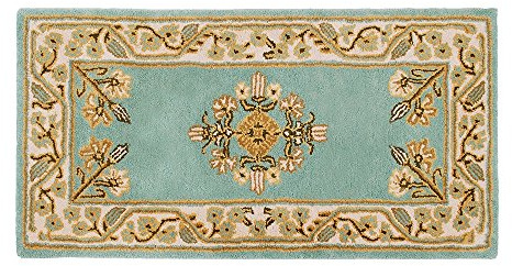 Minuteman International Winter Green Jardin Wool Hearth Rug, Rectangular