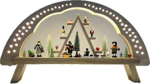 Richard Glässer Seiffen Schwibbogen Erzgebirge LED-Lichterbogen Weihnachtsmarkt, 01082