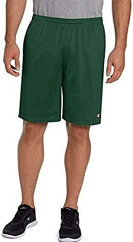 Champion Herren Shorts Lange Netz-shorts mit Taschen, DunkelGrün, M