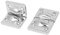 Sourcingmap Toolbox Suitcase Box Metal Hinges Support Silver Tone 44mmx30mm 2pcs