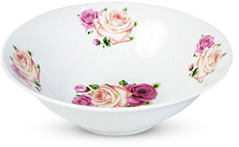 OLYMP Rosen Blumig Keramik Suppenteller-Set, Ø 18 cm, 6 Stück