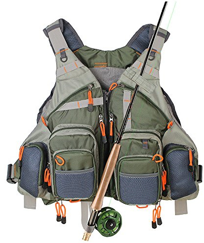 Kylebooker Fishing Vest Mesh for Men and Women(Army Green)