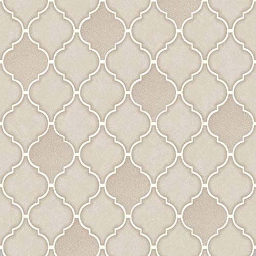 Holden Decor Tiling On A Roll Wallpaper Trellis Stone 89310 Full Roll