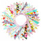 G2PLUS 36PCS Double Sided Fabric Bunting, 10M Blue and Pink Floral Cotton Banner, 17x19CM Large Triangle Garland Reusable for Indoor and Outdoor Party Decoration