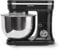 PRIXTON Batidora Amasadora KR200 para Repostería, Potencia 1200W, 6 Velocidades, Bol Acero Inoxidable de 5 litros, 3 accesorios, Tapa Transparente, Color Negro