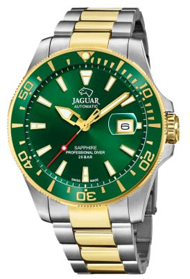 Jaguar Herren Uhr J887/2 Automatik Edelstahl vergoldet