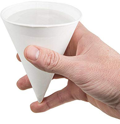 5000 Water Cones for Offices Work Schools Hospitals 4oz White Biodegradable