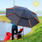 Refue Parasol Anti-UV - Parasol de Plage - Inclinable - Réglable - Camping - la randonnée - Piscine - Parapluie de Pêche Pliable Noir (Size : 220CM/7.2ft)