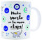 LINFORMAL TAZAS ORIGINALES PARA REGALAR | TAZAS CON FRASES MOTIVADORAS | IDEAL PARA UNA REGALOS PARA DAR LAS GRACIAS | CERÁMICA DE 350ML | Mucha suerte