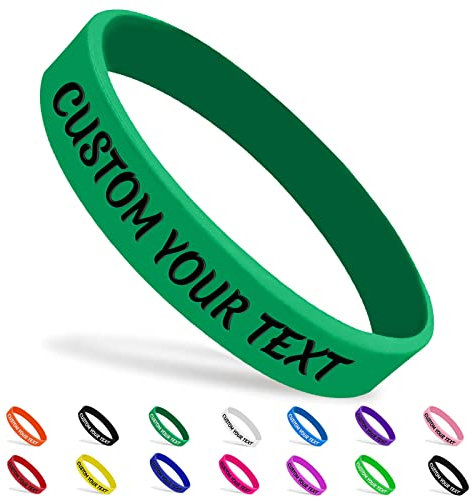 Personalisierte Silikon Armbänder, Mehrere Farben Gummi Armbänder für Damen & Herren,Silikonarmband für Aktivität,Sport, Fußball, Party