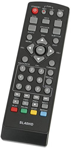 ALLIMITY Reemplazo de Mando a Distancia por Xoro Denve Receiver HRS8500 HRS8520 HRS7500 HRS760 HRS-8500 HRS-8520 HRS-7500 HRS-760 Dvb-S2-HD Dvbs-2000HD-Pvr DvbS2HD Dvbs2000HDPvr