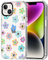 MOSNOVO Case for iPhone 14, [Buffertech 6.6ft Military-Grade Drop Protection] [Anti Peel Off Tech] Clear TPU Bumper Phone Case Cover Design - Groovy Flower