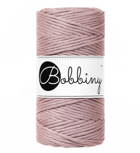 Bobbiny Reguläre 3 mm einlagige Makramee-Kordel (malve), 100 m