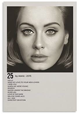 Bilder Wohnzimmer Modern 50 * 70cm Adele Poster Canvas Wall Art Pictures for Bedroom Wall Art Gifts Decor Senza Cornice
