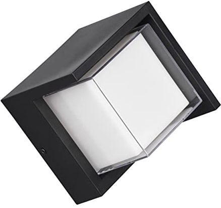 Reality Leuchten LED Außenwandleuchte Puno R27026132, inkl. 8 Watt LED, Kunststoff Schwarz matt