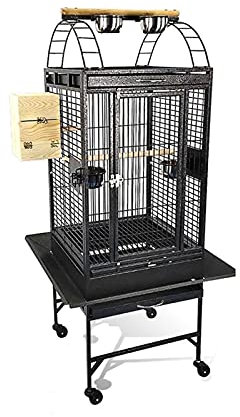 SUNESA Vogelvoliere vogelkäfige Hochwertiger großer Papagei-Macaw Canary Finch Zuchtvogel Metallkäfig Schwarze Vene Farbe Vogelhaus